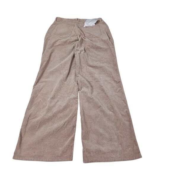 Good‎ American Jeans 32 Tan Good Skate High-Rise Loose Wide-Leg Corduroy NWOT - Picture 2 of 10